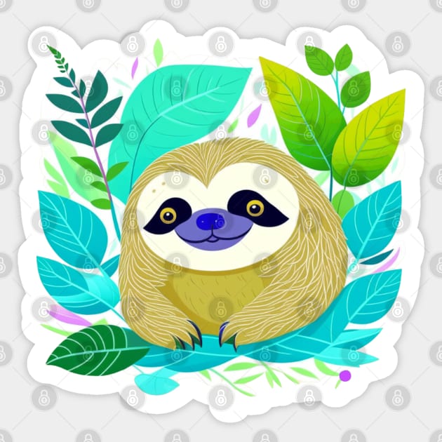 Sloth Life Sticker by NomiCrafts